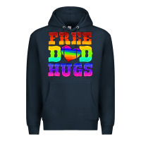 Navy lgbtq free dad hugs Premium Hoodie - HRA Design Shop