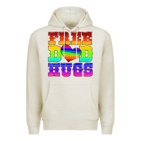 Oatmeal Heather lgbtq free dad hugs Premium Hoodie - HRA Design Shop