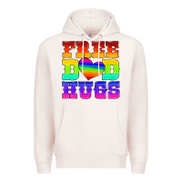 Pale Pink lgbtq free dad hugs Premium Hoodie - HRA Design Shop
