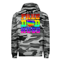 Slate Camo lgbtq free dad hugs Premium Hoodie - HRA Design Shop