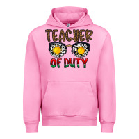 Fuchsia Pink teacher of duty Urban Hoodie - CowhideDigitalArt