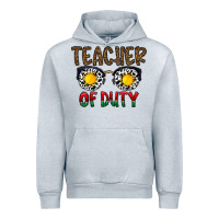 Heather Grey teacher of duty Urban Hoodie - CowhideDigitalArt