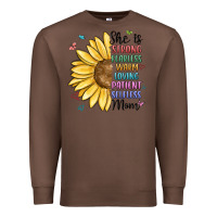 Chestnut she is strong fearless warm loving mom Premium Sweatshirt - MaliasSmallBusiness