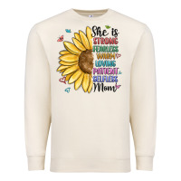 Sandshell she is strong fearless warm loving mom Premium Sweatshirt - MaliasSmallBusiness