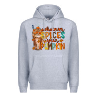 Heather Grey whatever spices your pumpkin Premium Hoodie - RacoonDesign