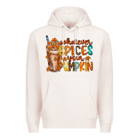 Pale Pink whatever spices your pumpkin Premium Hoodie - RacoonDesign