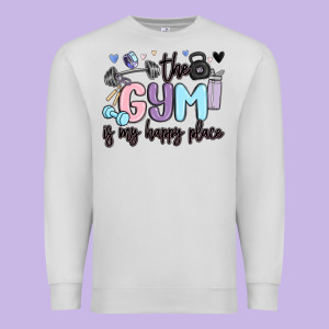 The Gym Is My Happy Place Premium Sweatshirt Designed By Maliassmallbusiness