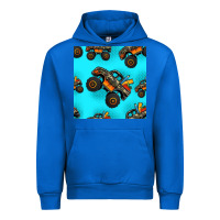 Cobalt monster truck pre teen seamless pattern Urban Hoodie - HRA Design Shop