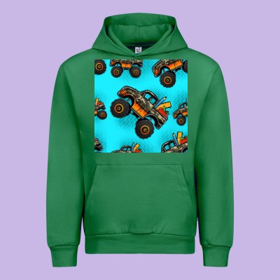 Monster Truck Pre Teen Seamless Pattern Urban Hoodie Designed By Hra Design Shop
