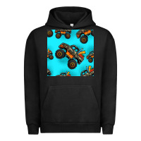 Pigment Black monster truck pre teen seamless pattern Urban Hoodie - HRA Design Shop