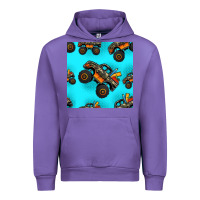 Tulip monster truck pre teen seamless pattern Urban Hoodie - HRA Design Shop