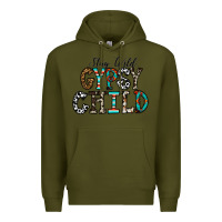 Army Green stay wild gypsy child Premium Hoodie - CowhideDigitalArt