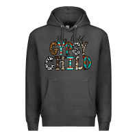 Charcoal Heather stay wild gypsy child Premium Hoodie - CowhideDigitalArt