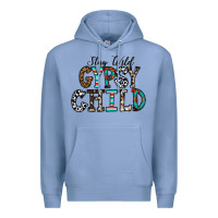 Colony Blue stay wild gypsy child Premium Hoodie - CowhideDigitalArt