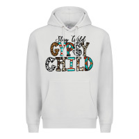 Dove Grey stay wild gypsy child Premium Hoodie - CowhideDigitalArt