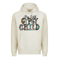 Oatmeal Heather stay wild gypsy child Premium Hoodie - CowhideDigitalArt