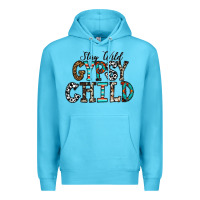 Ocean Blue stay wild gypsy child Premium Hoodie - CowhideDigitalArt