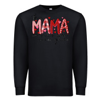 Black this mama wears her heart on her gleeve Premium Sweatshirt - MaliasSmallBusiness
