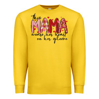 Lemon this mama wears her heart on her gleeve Premium Sweatshirt - MaliasSmallBusiness