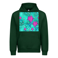 Forest Green mermaid tail seamless pattern Urban Hoodie - HRA Design Shop