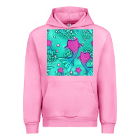 Fuchsia Pink mermaid tail seamless pattern Urban Hoodie - HRA Design Shop