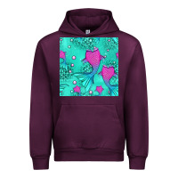 Mauve Wine mermaid tail seamless pattern Urban Hoodie - HRA Design Shop