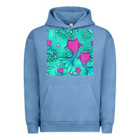 Pigment Pebble Blue mermaid tail seamless pattern Urban Hoodie - HRA Design Shop