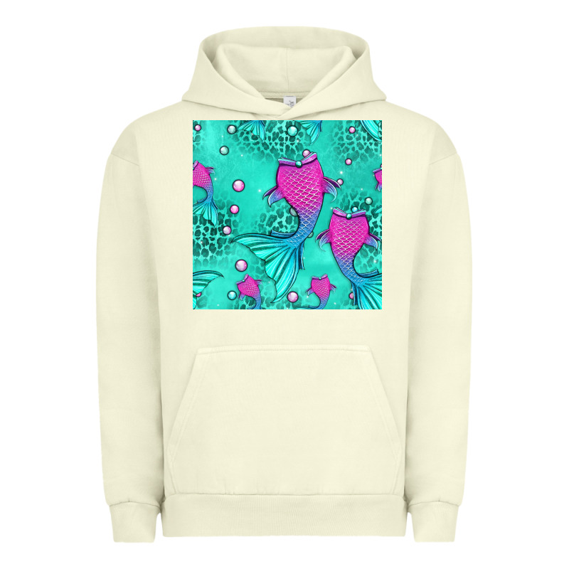 Mermaid Tail Seamless Pattern Urban Hoodie by HRA Design Shop | Teevron