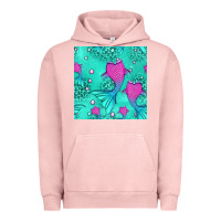Pigment Salmon mermaid tail seamless pattern Urban Hoodie - HRA Design Shop
