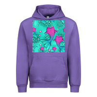Tulip mermaid tail seamless pattern Urban Hoodie - HRA Design Shop
