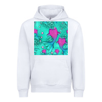 White mermaid tail seamless pattern Urban Hoodie - HRA Design Shop