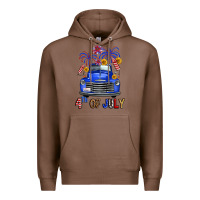 Chestnut western fourth of july truck Premium Hoodie - FaDigitalArtStudio