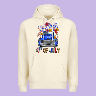 Western Fourth Of July Truck Premium Hoodie Designed By Fadigitalartstudio