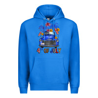 True Royal western fourth of july truck Premium Hoodie - FaDigitalArtStudio