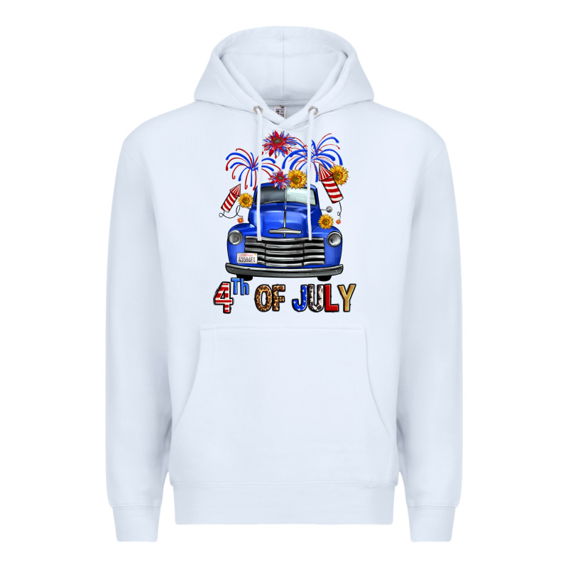 Western Fourth Of July Truck Premium Hoodie by FaDigitalArtStudio | Teevron