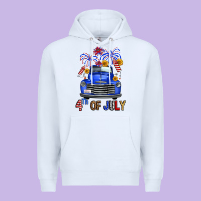 Western Fourth Of July Truck Premium Hoodie Designed By Fadigitalartstudio