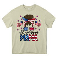 Mossy All American Mama Messy Buny Heavy Core Tee - CowhideDigitalArt
