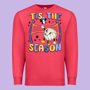 Tis The Season Volleyball Premium Sweatshirt Designed By Maliassmallbusiness