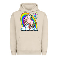 Pigment French Oak cute unicorn with rainbow Urban Hoodie - FaDigitalArtStudio