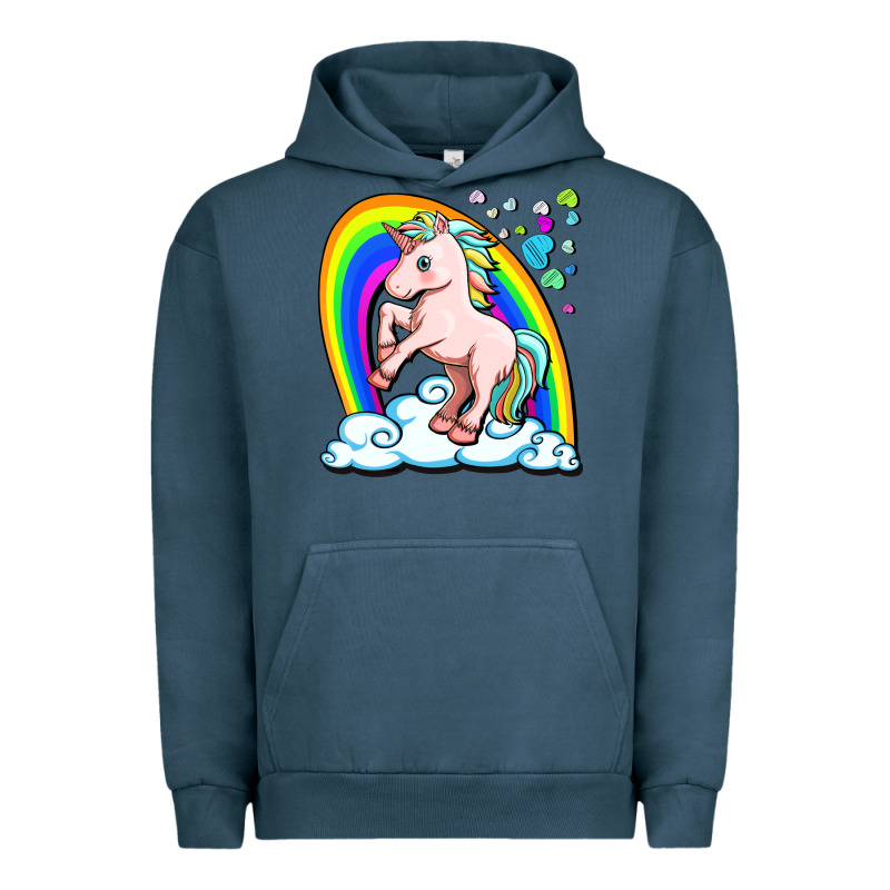 Cute Unicorn With Rainbow Urban Hoodie by FaDigitalArtStudio | Teevron