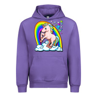 Tulip cute unicorn with rainbow Urban Hoodie - FaDigitalArtStudio