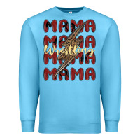 Ocean Blue wrestling mama Premium Sweatshirt - MaliasSmallBusiness