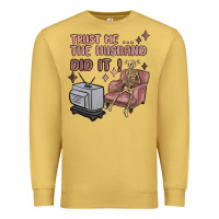 Antique Gold trust me the husband did it Premium Sweatshirt - MaliasSmallBusiness