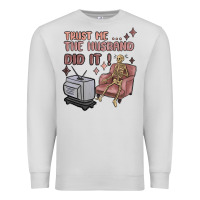 Dove Grey trust me the husband did it Premium Sweatshirt - MaliasSmallBusiness