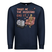 Navy trust me the husband did it Premium Sweatshirt - MaliasSmallBusiness