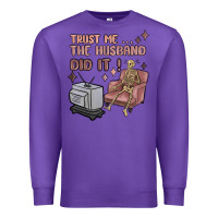 Purple trust me the husband did it Premium Sweatshirt - MaliasSmallBusiness
