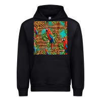 Black macaw parrot seamless pattern Urban Hoodie - HRA Design Shop