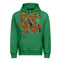 Emerald macaw parrot seamless pattern Urban Hoodie - HRA Design Shop