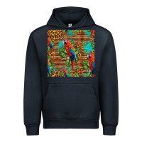 Navy macaw parrot seamless pattern Urban Hoodie - HRA Design Shop