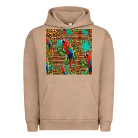 Pigment Burro macaw parrot seamless pattern Urban Hoodie - HRA Design Shop